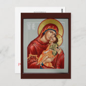 Sweet Kissing Mother of God Prayer Card Postkarte (Vorne/Hinten)
