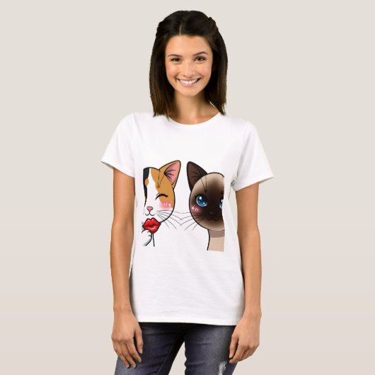 Sweet Kissy Cats T-Shirt (Vorne ganz)