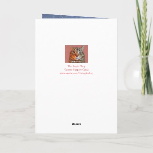 Sweet Kitten and Blume Cancer Support Karte (Rückseite)