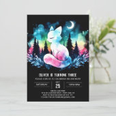 Sweet Kitten Cat Birthday Einladung (Stehend Vorderseite)