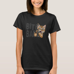 Sweet Kitten Funny Bite Back Cat Lover Cat Eigentü T-Shirt