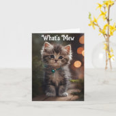 Sweet Kitten Grußkarte Karte (Gelbe Blume)