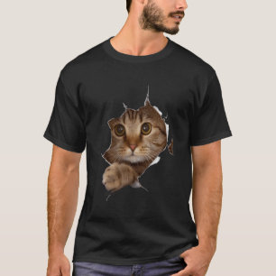 Sweet Kitten Torn Cat Cat Owner Cat Lady T-Shirt