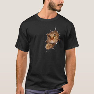 Sweet Kitten Torn Cloth Cat Cat Owner Cat Lady T-Shirt