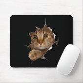 Sweet Kitten Torn Cloth - Funny Cat Lover Cat Owne Mousepad (Mit Mouse)