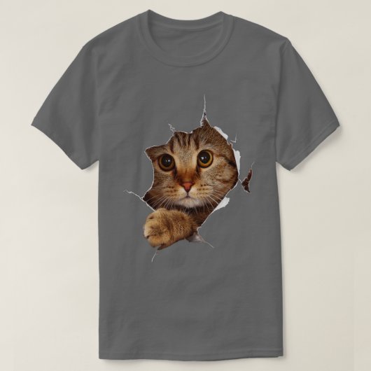 Sweet Kitten Torn Cloth - Funny Cat Lover Cat Owne T-Shirt (Design vorne)