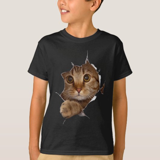 Sweet Kitten Torn Cloth - Funny Cat Lover Cat Owne T-Shirt (Vorderseite)