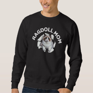 Sweet Kitten Torn Cloth Himalayan Birman Cat Ragdo Sweatshirt