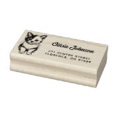 Sweet Kitty Cat Art Decorative Rücksendeadresse Gummistempel (Stempel)