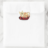 Sweet Kitty Cat Runder Aufkleber (Tasche)