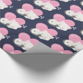 Sweet Kitty Cat Schlafen mit einem großen Herz im  Geschenkpapier (Ecke)