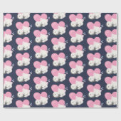 Sweet Kitty Cat Schlafen mit einem großen Herz im  Geschenkpapier (Flach)