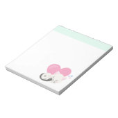 Sweet Kitty Cat Schlafen mit einem großen Herz im Notizblock (Rotiert)