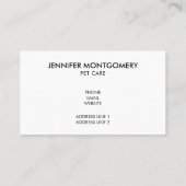 Sweet Kitty Cat Schlafen mit einem großen Herz im Visitenkarte (Rückseite)