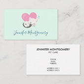 Sweet Kitty Cat Schlafen mit einem großen Herz im Visitenkarte (Vorne/Hinten)