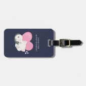 Sweet Kitty Cat Sleeping with a Big Heart in Back Gepäckanhänger (Vorderseite horizontal)