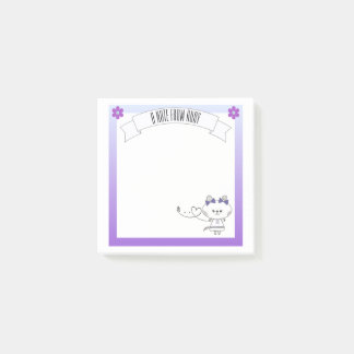Sweet Kitty Graphic Lila Border Personalisiert Post-it Klebezettel