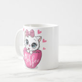 Sweet Kitty & Sleepy Pooch Niedliche Kaffeemübel Kaffeetasse (Vorderseite Links)
