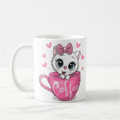 Sweet Kitty & Sleepy Pooch Niedliche Kaffeemübel Kaffeetasse (Links)