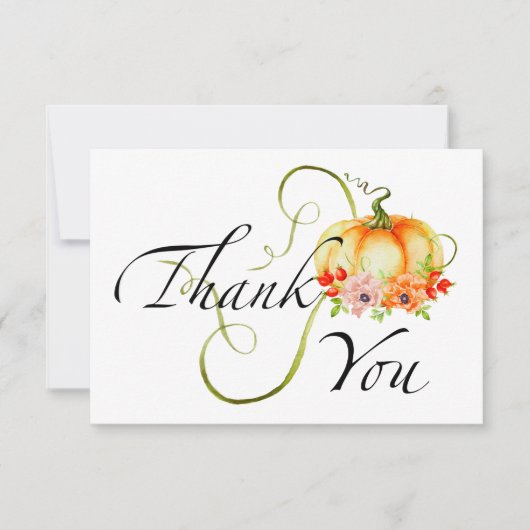 Sweet kleine Kürbis Baby Dusche danke Karte (Vorderseite)