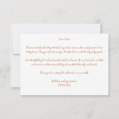 Sweet Kleine Pfirsichbrause danke Karte (Rückseite)