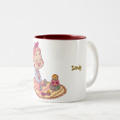 Sweet kleinen Mädchen Happy Birthday Zweifarbige Tasse (VorderseiteRechts)