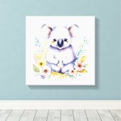 Sweet Koala Bear Baby Kinderzimmer Art Leinwanddruck (Insitu (Holzboden))