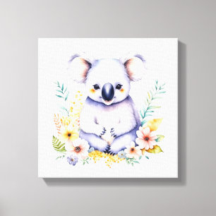 Sweet Koala Bear Baby Kinderzimmer Art Leinwanddruck