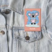Sweet Koala Kid Valentine's Day Pin Button (Insitu)