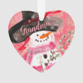 Sweet Künstlerisch Snowman Ornament (Vorderseite)