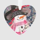 Sweet Künstlerisch Snowman Ornament (Rückseite)