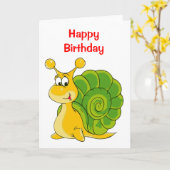Sweet Lächeln Schnecke Geburtstag Karte (Gelbe Blume)