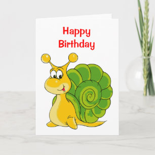 Sweet Lächeln Schnecke Geburtstag Karte