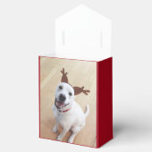 Sweet lächelnd White Reinreder Dog Weihnachten Rot Geschenkschachtel (Geöffnet)