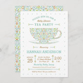 Sweet Lacy Teacup Baby Shower Gender Neutral Einladung (Vorne/Hinten)