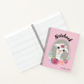 Sweet Lady Llama mit Rose Journal/ Notizblock (Innenseite)