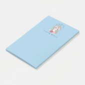 Sweet Lady Llama mit Rose Post-it Klebezettel (angewinkelt)