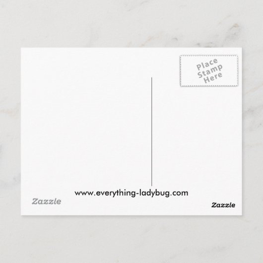 Sweet Ladybug Postcard Postkarte (Rückseite)