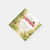 Sweet Ladybug Spring Baby Shower Serviette (Ecke)