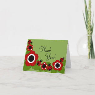 Sweet Ladybug Vielen Dank Hinweis Dankeskarte