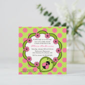 Sweet Ladybugs Babydusche Einladung (Stehend Vorderseite)