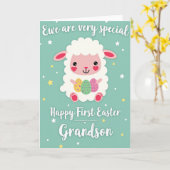 Sweet Lamb Easter Grandson Card Karte (Gelbe Blume)