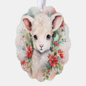 Sweet Lamb Geschenk Tag Weihnachtsbaum Ornament Karte (Links)