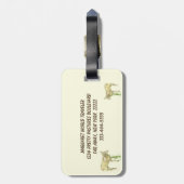 Sweet Lamb Luggage Tag Gepäckanhänger (Rückseite vertikal)