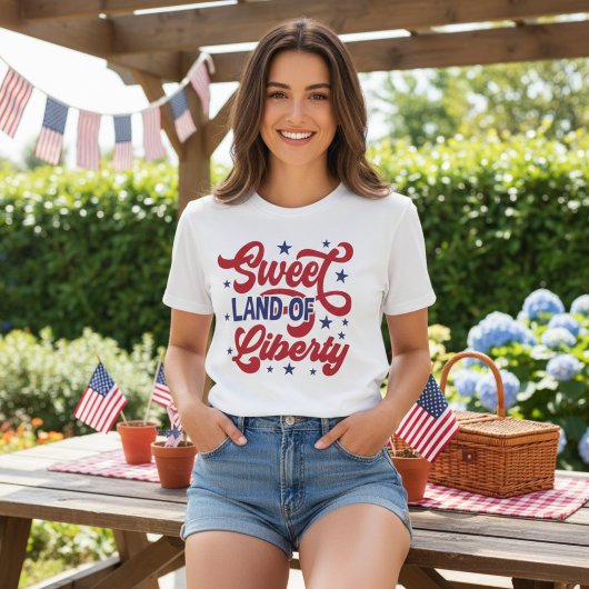 Sweet Land of Liberty 4. Juli Patriotic T-Shirt