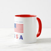 "Sweet Land of Liberty" - USA-Flagge Tasse (VorderseiteRechts)