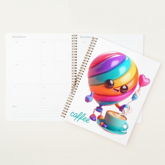 Sweet Latte Buddy Spiral Notebook Planer (Anzeige)