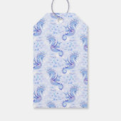 Sweet Lavender Blue Seepferd Nautic Ocean Geschenkanhänger (Rückseite)