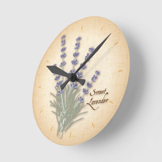 Sweet Lavender Clock Runde Wanduhr (Winkel)