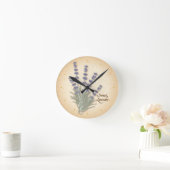 Sweet Lavender Clock Runde Wanduhr (Zuhause)